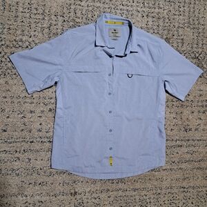 Wind River Casual Blue Button Down Shirt for Men
